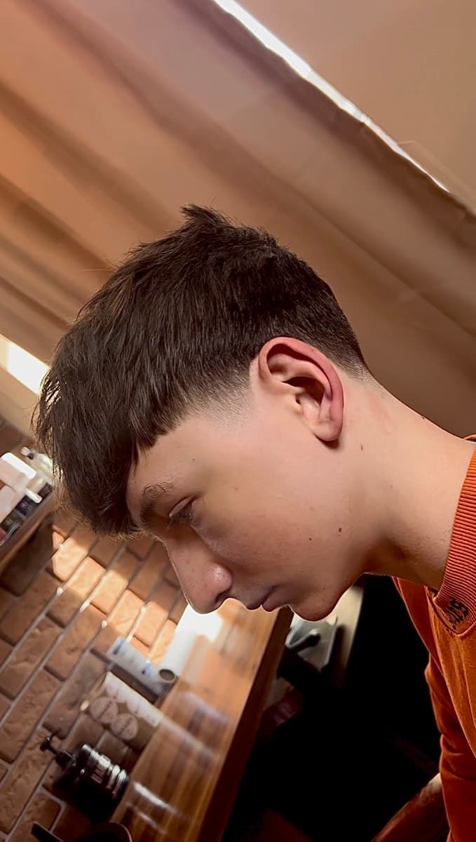 Textúrovaný strih navrchu
